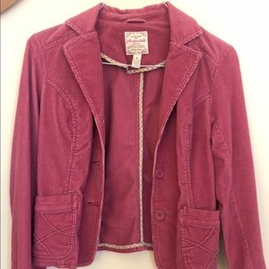 Aeropostale Dusty Rose Corduroy Blazer - Med